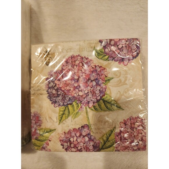 Creative Converting~32 Count Floral Paper Guest Napkins And 40 Cocktail Napkins - Picture 3 of 4